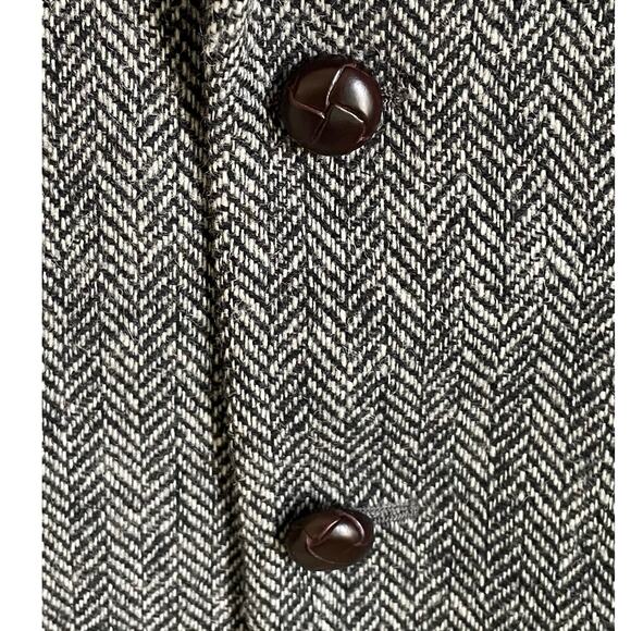 Robert Stock Vintage 100% Wool Tweed Blazer Sport Coat Size 42R Herringbone - Picture 3 of 11